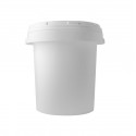 BUCKET PLASTIC FOOD WITH COVER 52L WHITE