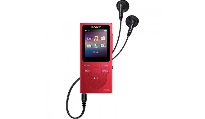 MP3-mängija Sony 8GB FM, punane