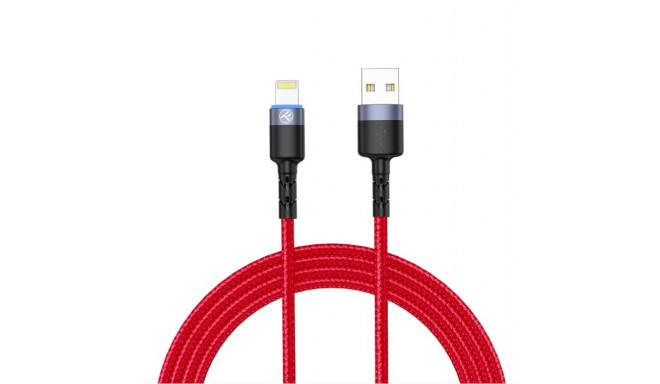Tellur Data Cable USB to Lightning with LED Light 3A 1.2m Red