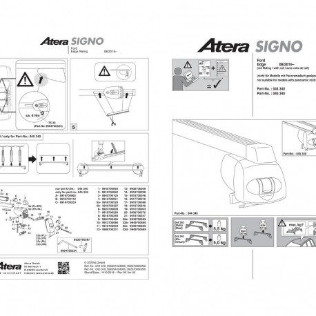 Katuseraam alumiinium FORD EDGE 16-