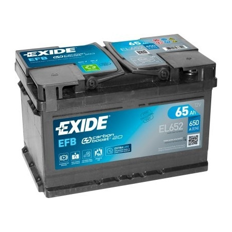 Exide EFB 65Ah 650A 278x175x175-+