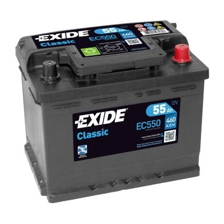 Exide Classic 55Ah 460A 242x175x190-+