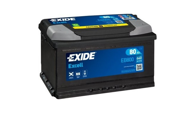 Exide Excell 80Ah 640A 315x175x190-+