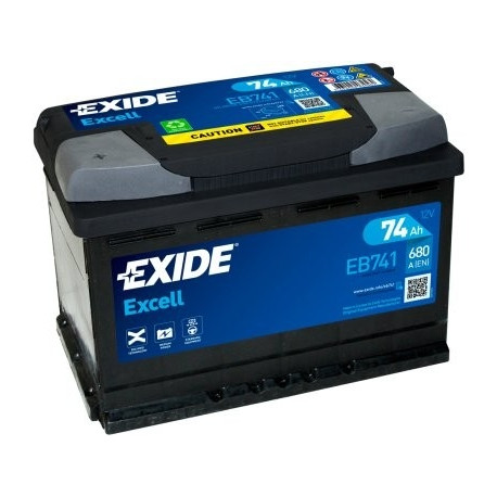 Exide Excell 74Ah 680A 278x175x190+-