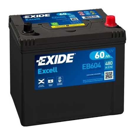 Exide Excell 60Ah 390A 230x172x220-+