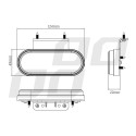 Gabariidituli 10-30V, led, IP67, oranž, ovaalne