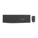 Natec Keyboard and Mouse Squid 2in1 Bundle Keyboard and Mouse Set, Wireless, US, Black