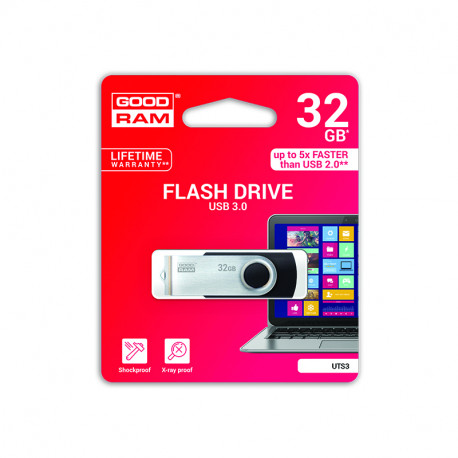 Goodram mälupulk 32GB USB 3.0 UTS3, must