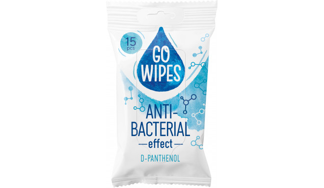 Niisked salvrätikud GOWIPES Antibact D-Panthenol 15tk (3 tk)