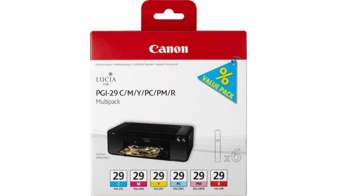 Canon PGI-29 C/M/Y/PC/PM/R 6 Ink Cartridge Multipack