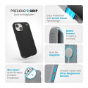 Speck Presidio2 Grip Magsafe - Case for iPhone 15 / iPhone 14 / iPhone 13 (Black / Slate Grey / Whit