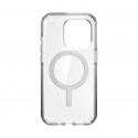 Speck Presidio Perfect-Clear MagSafe - Case for iPhone 15 Pro (Clear / Chrome Finish / Serene Silver