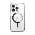 Speck Presidio Perfect-Clear MagSafe - Case for iPhone 15 Pro (Clear / Chrome Finish / Serene Silver