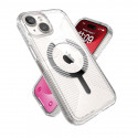 Speck Gemshell Grip + MagSafe - Case for iPhone 15 / iPhone 14 / iPhone 13 (Clear / Chrome Finish)