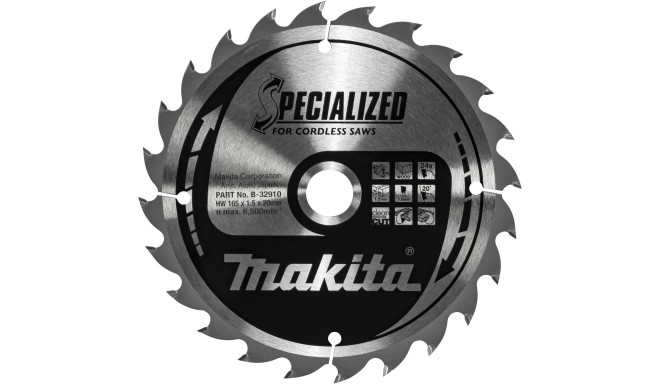 Makita B-32910 SPECIALIZED Saw Blade 165x20x24Z