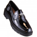 Filippo W PAW463 black patent leather slip-on shoes (37)