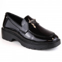 Filippo W PAW463 black patent leather slip-on shoes (39)