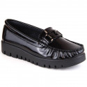 Filippo W PAW314D patent leather platform loafers, black (38)