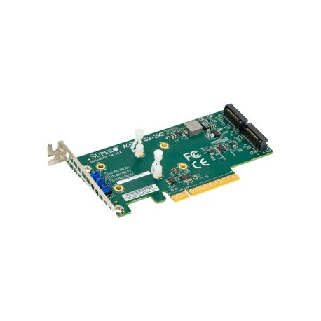 Low Profile PCIe Riser Card supports 2 M.2 Module (Retail)
