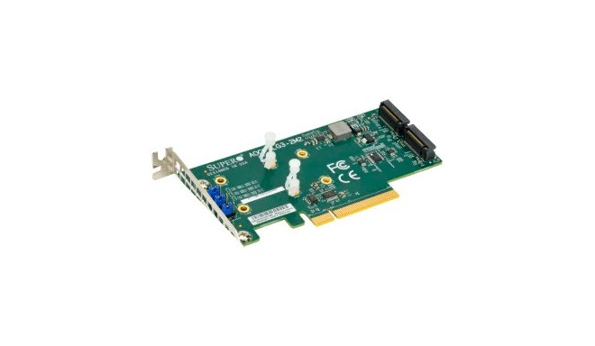 Low Profile PCIe Riser Card supports 2 M.2 Module (Retail)