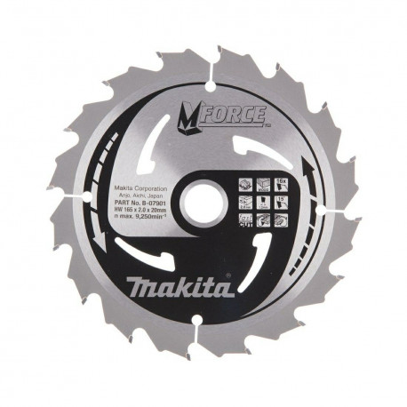 MAKITA RINGSAAG 165x20x16z M-FORCE PUIT