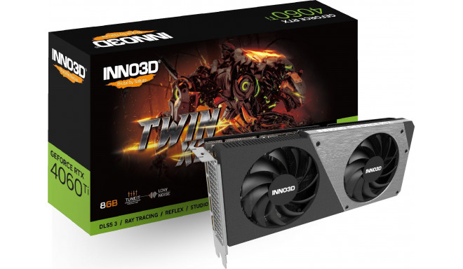 Videokaart INNO3D Geforce RTX 4060 TI TWIN X2 NVIDIA 8 GB GDDR6 DLSS 3