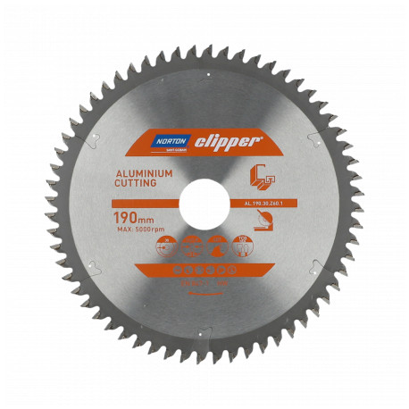 NORTON ketassaag 255mm x 30mm x 80z alumiinium (3.0/2.2)