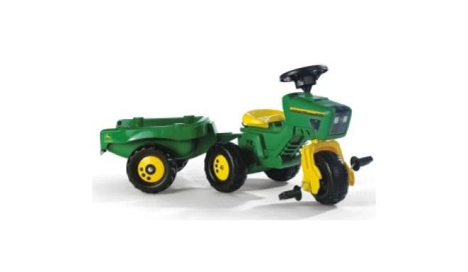 Педальный трактор John Deere Rollytrac с прицепом