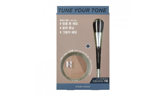 Holika Holika Kontuurpuuder Tone Tuning Shading Dual Brush Set 01 Cool Grown