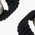 DUX DUCIS Ocean Wave - sport silicone strap for Apple Watch 42/44/45mm graphite