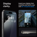 SZKŁO HARTOWANE SPIGEN GLAS.TR ”EZ FIT” FC 2-PACK IPHONE 15 PRO MAX BLACK