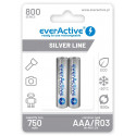 Rechargeable batteries everActive Ni-MH R03 AAA 800 mAh Silver Line - 2 pieces