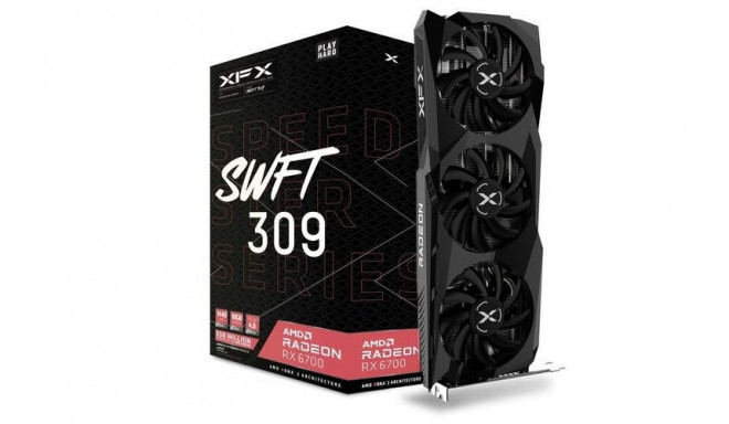 XFX graphics card RX-67XLKWFDV AMD Radeon RX 6700 10GB GDDR6