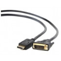 Gembird kaabel DisplayPort - DVI 3m (CC-DPM-DVIM-3M)