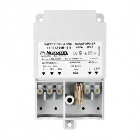 Satel toiteplokk Transmorfer 230V/18V DC 40VA/TR40VA