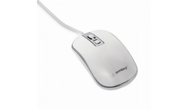 MOUSE USB OPTICAL WHITE/SILVER/MUS-4B-06-WS GEMBIRD