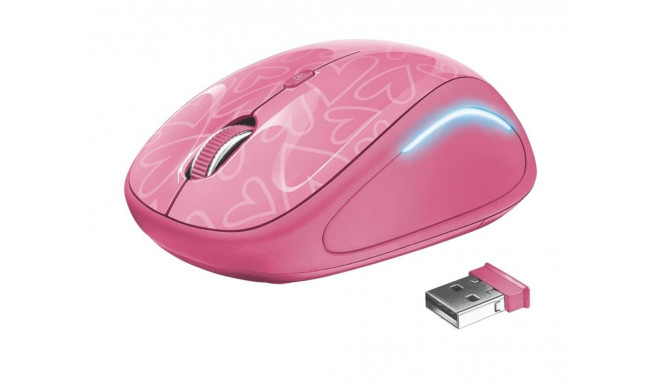 MOUSE USB OPTICAL WRL YVI FX/PINK 22336 TRUST