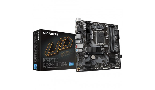 Mainboard|GIGABYTE|Intel B760 Express|LGA1700|Micro-ATX|Memory DDR4|Memory slots 4|2xPCI-Express 3.0