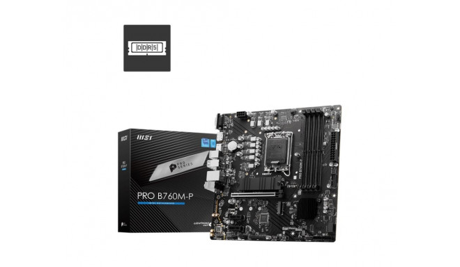 Mainboard|MSI|Intel B760 Express|LGA1700|Micro-ATX|Memory DDR5|Memory slots 4|2xPCI-Express 1x|1xPCI