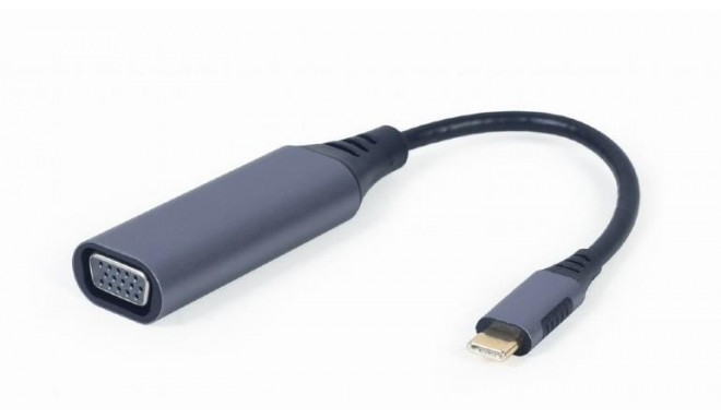 I/O ADAPTER USB-C TO VGA/GREY A-USB3C-VGA-01 GEMBIRD