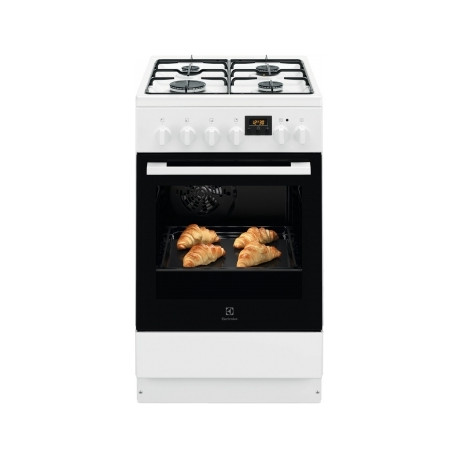 Gaasipliit Electrolux LKK 540201W elektriahjuga, 50 cm