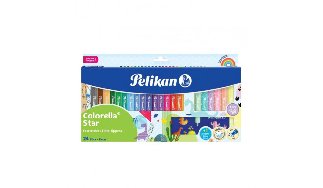 PELIKAN фломастеры Colorella Star, круглые, 24 цветов (18 + 6)