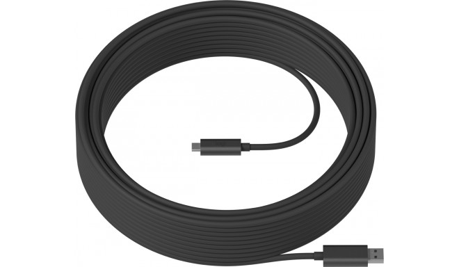 USB A - USB C Kaabel Logitech 939-001802 Must 25 m