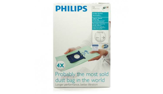 Tolmukott Philips FC8022 HEPA — Anti-allergy (1 pakk - pakis 4tk)  s-bag/disposable dust bag, Electr