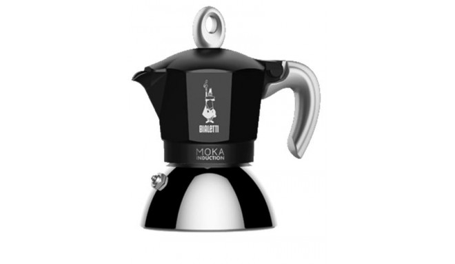  Bialetti coffee pot Moka Induction 0.4l, black/silver