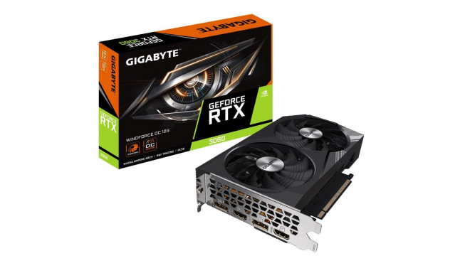 Gigabyte videokaart NVIDIA GeForce RTX 3060 12GB GDDR6 192bit PCIE 4.0 16x 15000MHz GPU