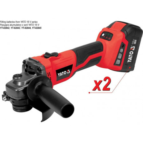 AKUNURKLIHVIJA 18V 125mm REG. 2x4.0Ah