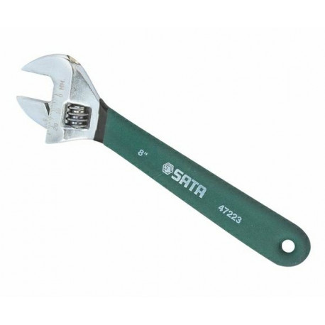 SATA ADJUSTABLE WRENCH COATED 15"