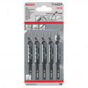 Bosch Jigsaw blade T144DP - 5 pieces black