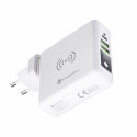 Multifunction Charger Forcell 15W 4in1 with USB/USB-C socket, power bank 8000mAh and wireless chargi